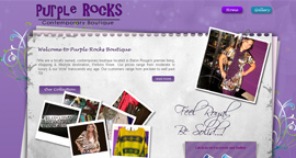 Pixel Design Portfolio, Purple Rocks Boutique